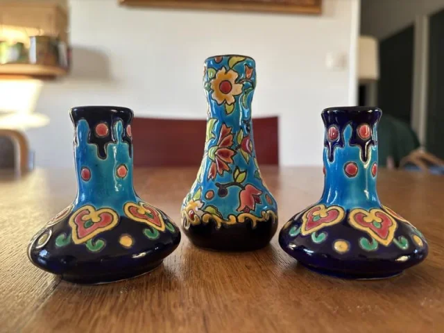 3 vases miniatures longwy