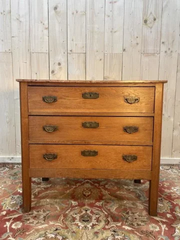 Commode chêne époque Art Déco - Art Nouveau