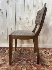 6 Chairs Art Deco era in solid oak