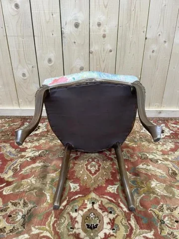Suite de 6 chaises Louis Philippe à Rossi fleuri