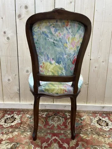 Suite de 6 chaises Louis Philippe à Rossi fleuri
