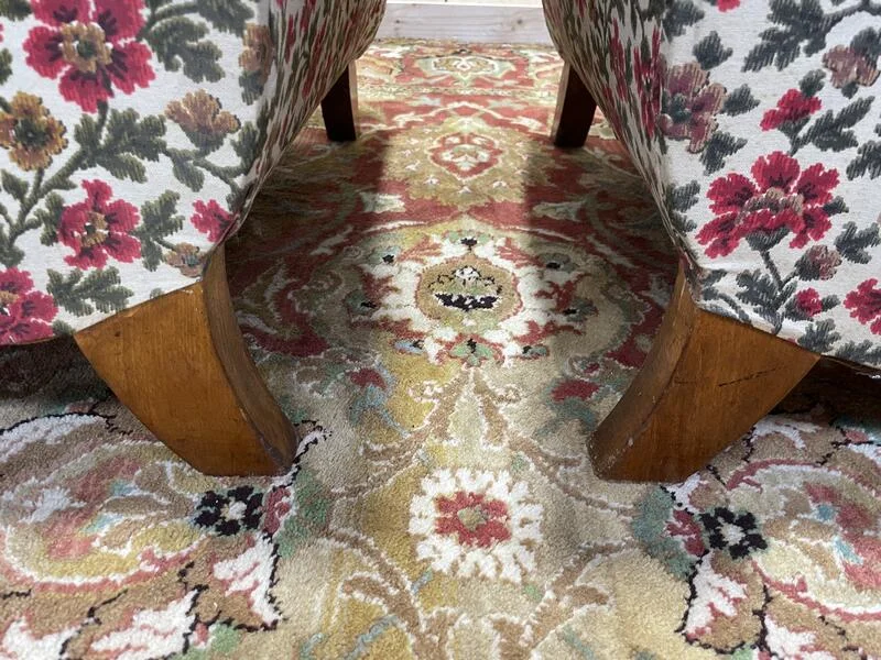 Pair of Art Deco / Vintage Flower Bergers Armchairs