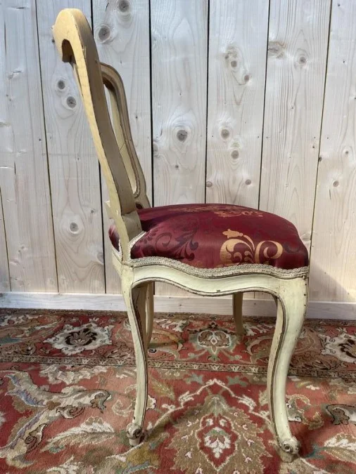 Suite of 6 Venirian chairs era Louis XV