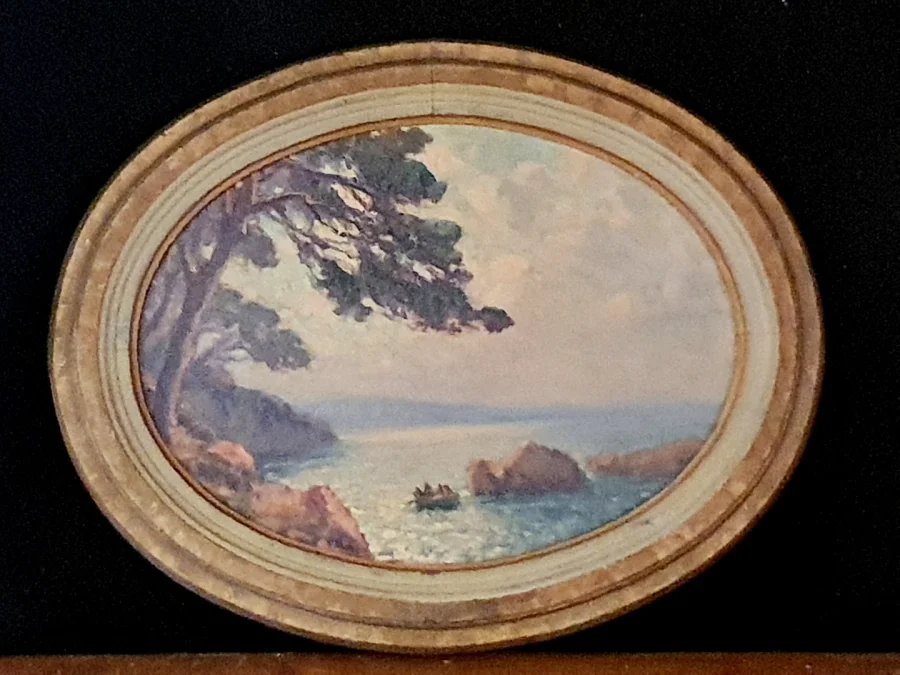 Tableau marine Primitif Bono,méditerranée.