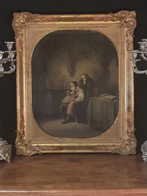 tableau Le Géographe,la leçon scientifique. Victor Jeanneney.