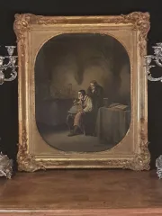 tableau Le Géographe,la leçon scientifique. Victor Jeanneney.