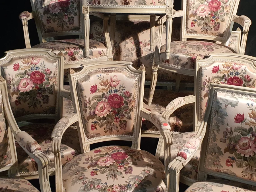 Salon Louis XVI, 9 pièces.