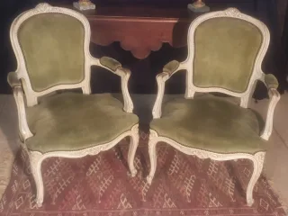 Paire fauteuils style Louis XV