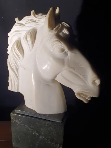 MARBLE HEAD OF A HORSE