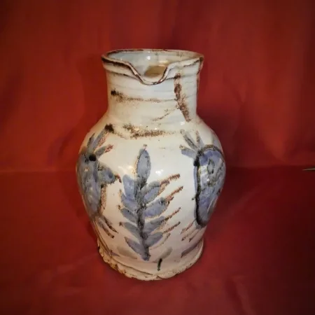 pichet en céramique décor oiseau dlg Thiry 1950