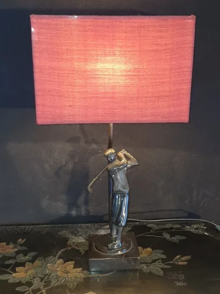 Lampe bronze golfeur