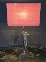 BRONZE GOLFER LAMP
