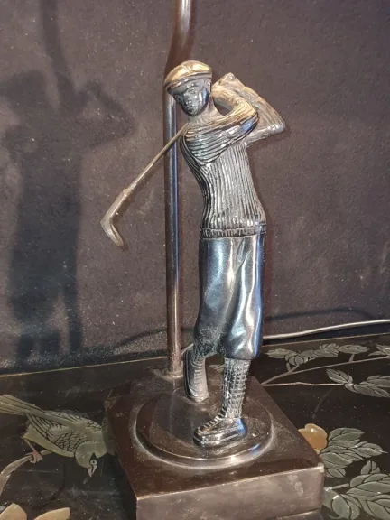 Lampe bronze golfeur