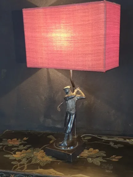 Lampe bronze golfeur