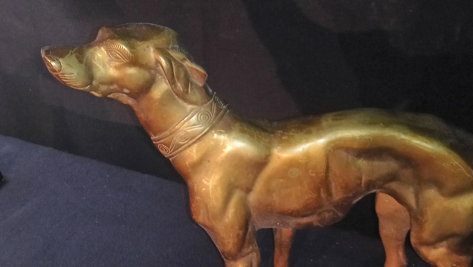 ART DECO PERIOD GILT BRONZE DOG