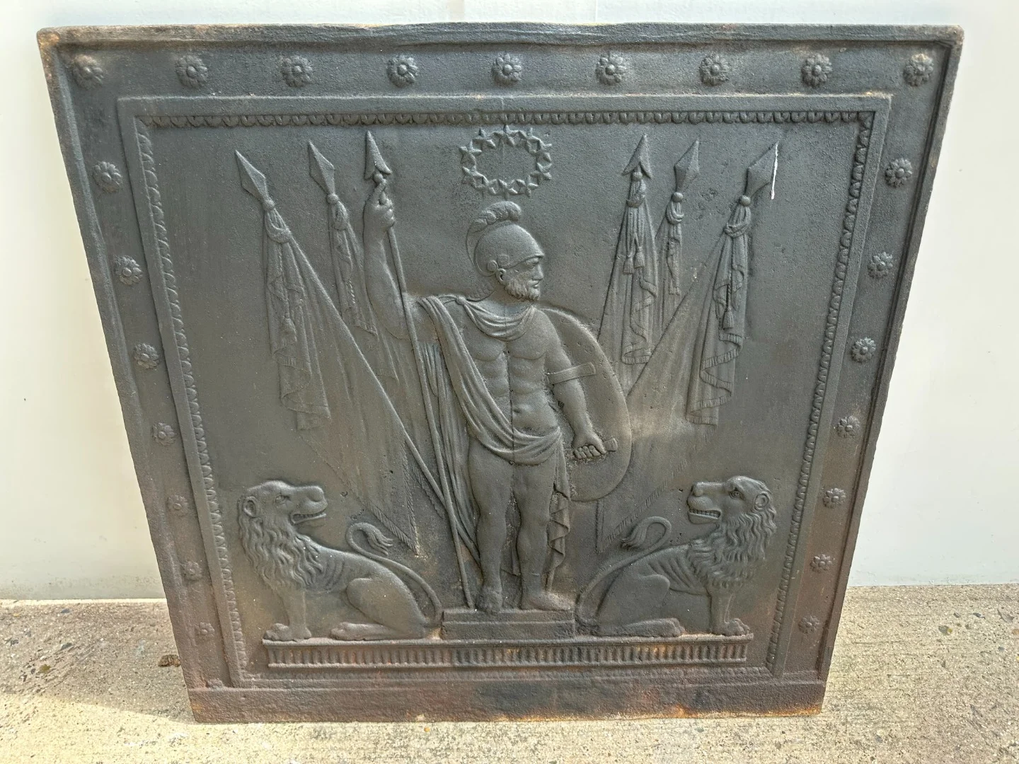 PLAQUE DE CHEMINEE NEOCLASSIQUE LE DIEU MARS