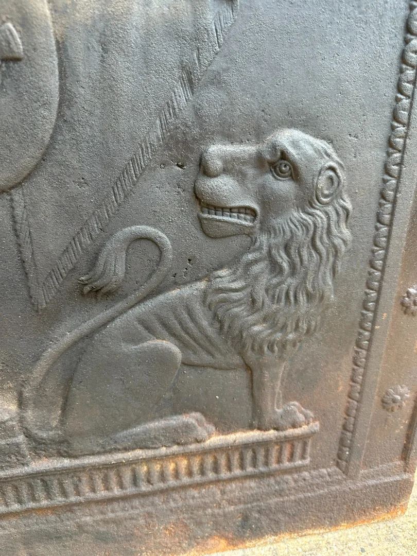 PLAQUE DE CHEMINEE NEOCLASSIQUE LE DIEU MARS