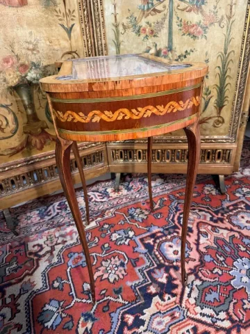 TABLE ROGNON FORMANT VITRINE