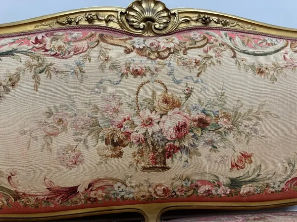 SALON DE STYLE LOUIS XV TAPISSERIE D'AUBUSSON