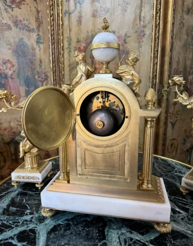 LOUIS XVI STYLE MANTLE GARNITURE