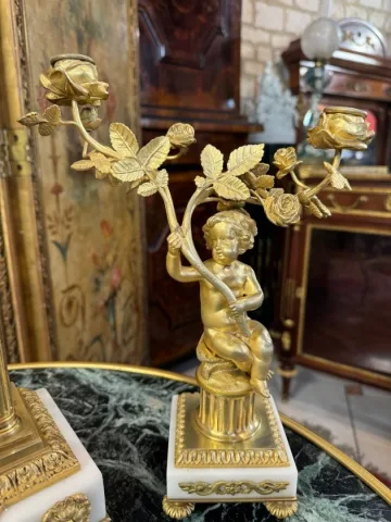 LOUIS XVI STYLE MANTLE GARNITURE