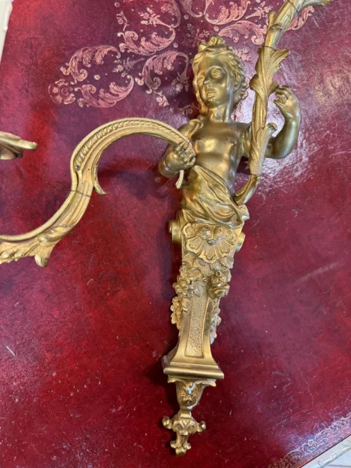 PAR DE APLIQUES ESTILO LOUIS XV