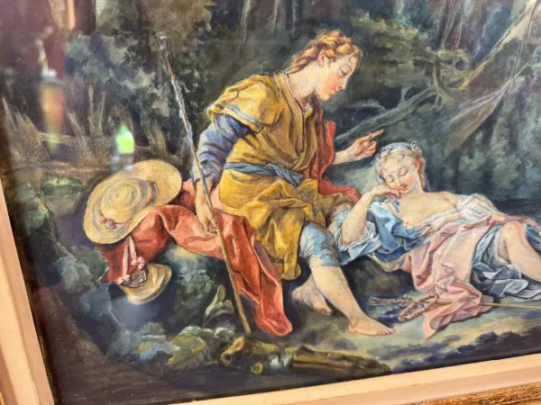 GOUACHE SUR PAPIER D APRES F.BOUCHER