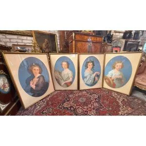 SERIE DE QUATRE AQUARELLES NAPOLEON III