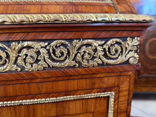 SECRETAIRE DE PENTE FORMANT VITRINE LOUIS XVI - 19ème