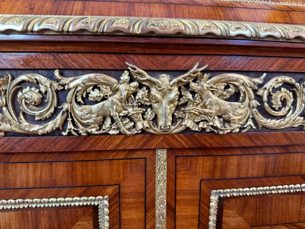 SECRETAIRE DE PENTE FORMANT VITRINE LOUIS XVI - 19ème