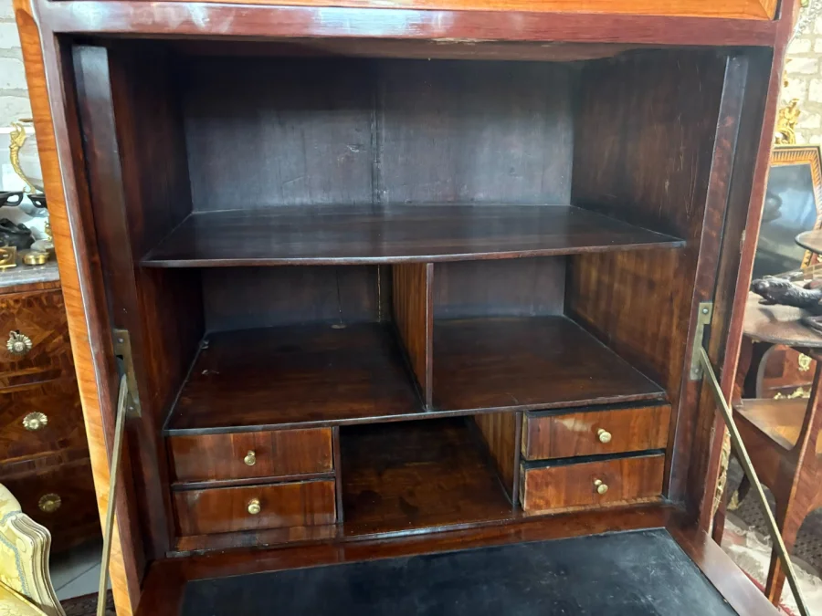 SECRETAIRE SEMAINIER ESTAMPILLE ISAAC SIMON REBOUR , EPOQUE TRANSITION , XVIII°