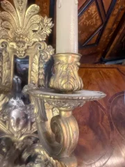Louis XVI Style Gilt Bronze Wall Light
