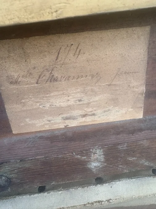 Gerahmtes Blumenstillleben, Öl auf Leinwand, signiert J. CHAVANNAZ