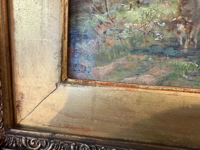 МАСЛО НА ПАНЕЛИ Джеймса ДЕВАРРЕ LARPENTEUR