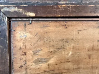Öl auf Tafel von James DESVARREUX LARPENTEUR