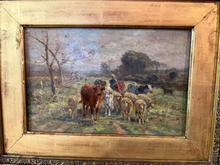 Öl auf Tafel von James DESVARREUX LARPENTEUR