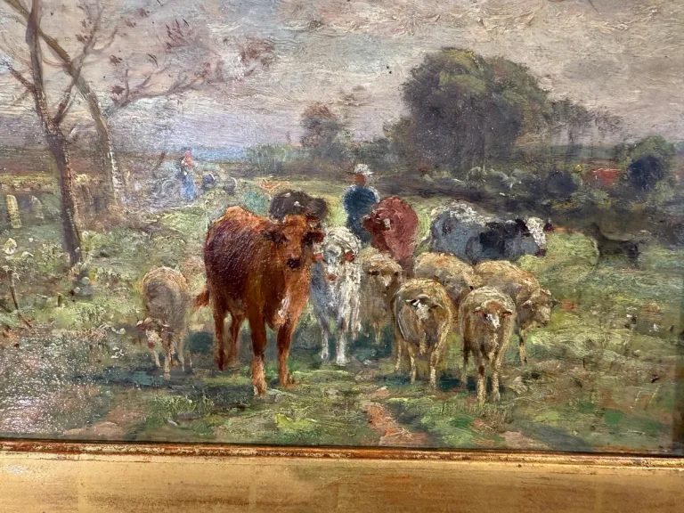 Öl auf Tafel von James DESVARREUX LARPENTEUR