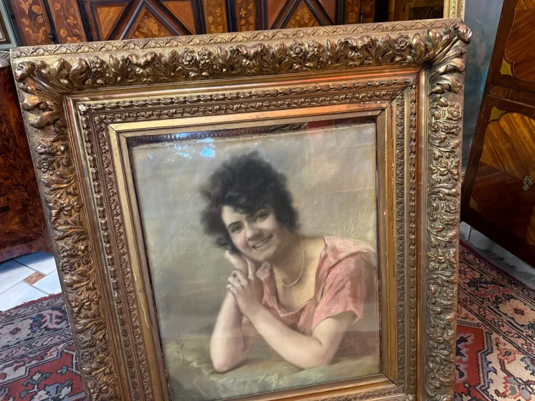 Pastell auf Papier von Misti
