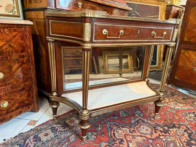 CONSOLE LOUIS XVI EN ACAJOU