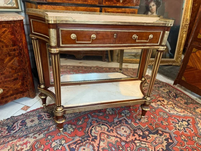 CONSOLE LOUIS XVI EN ACAJOU