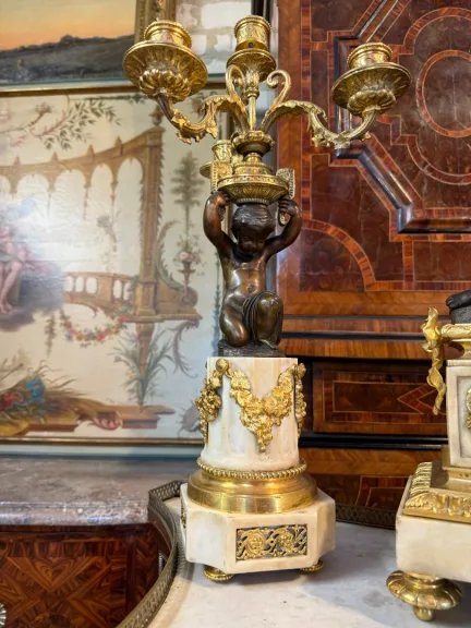 MANTELGARNITUR AUS DER ZEIT NAPOLEONS III