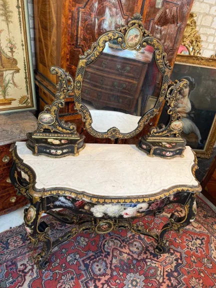 KONSOLE ALS FRISIERTISCH NAPOLÉON III — Guter Zustand