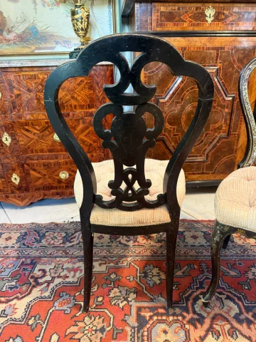 COPPIA DI SEDIE A GONDOLA D'EPOCA NAPOLEONE III