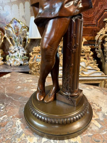 BRONCE de Paul DUBOIS (1829 – 1905) CANTANTE FLORENTINO — Muy buen estado