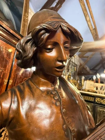 BRONCE de Paul DUBOIS (1829 – 1905) CANTANTE FLORENTINO — Muy buen estado