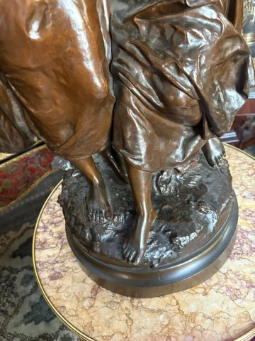 BRONZE «春之女》 伊波利特·弗朗索瓦·莫罗（Hippolyte François MOREAU，1832-1927） — 状态极佳