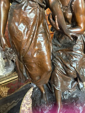 BRONZE «春之女》 伊波利特·弗朗索瓦·莫罗（Hippolyte François MOREAU，1832-1927） — 状态极佳