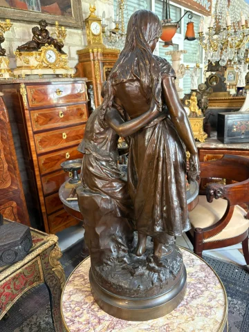 BRONZE «春之女》 伊波利特·弗朗索瓦·莫罗（Hippolyte François MOREAU，1832-1927） — 状态极佳
