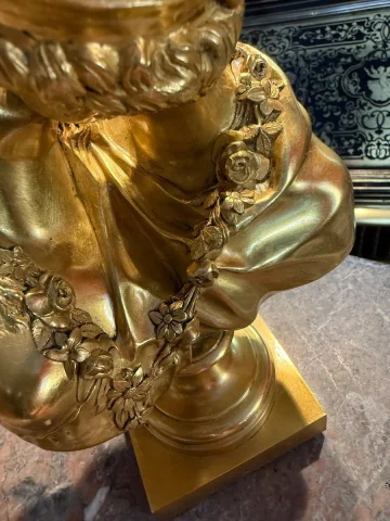 Brons 'Le Baiser' naar Houdon — Goede staat
