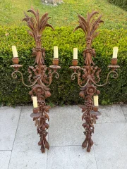 PAAR PROVENZALISCHE WANDAPPLIKEN IM LOUIS-XVI-STIL